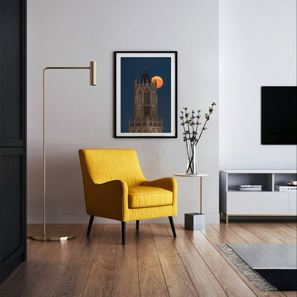 Domtoren Utrecht supermaan black frame